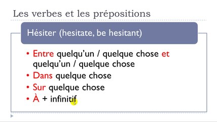 Learn French #Unit 15 #Lesson G = Les verbes et les prépositions #8