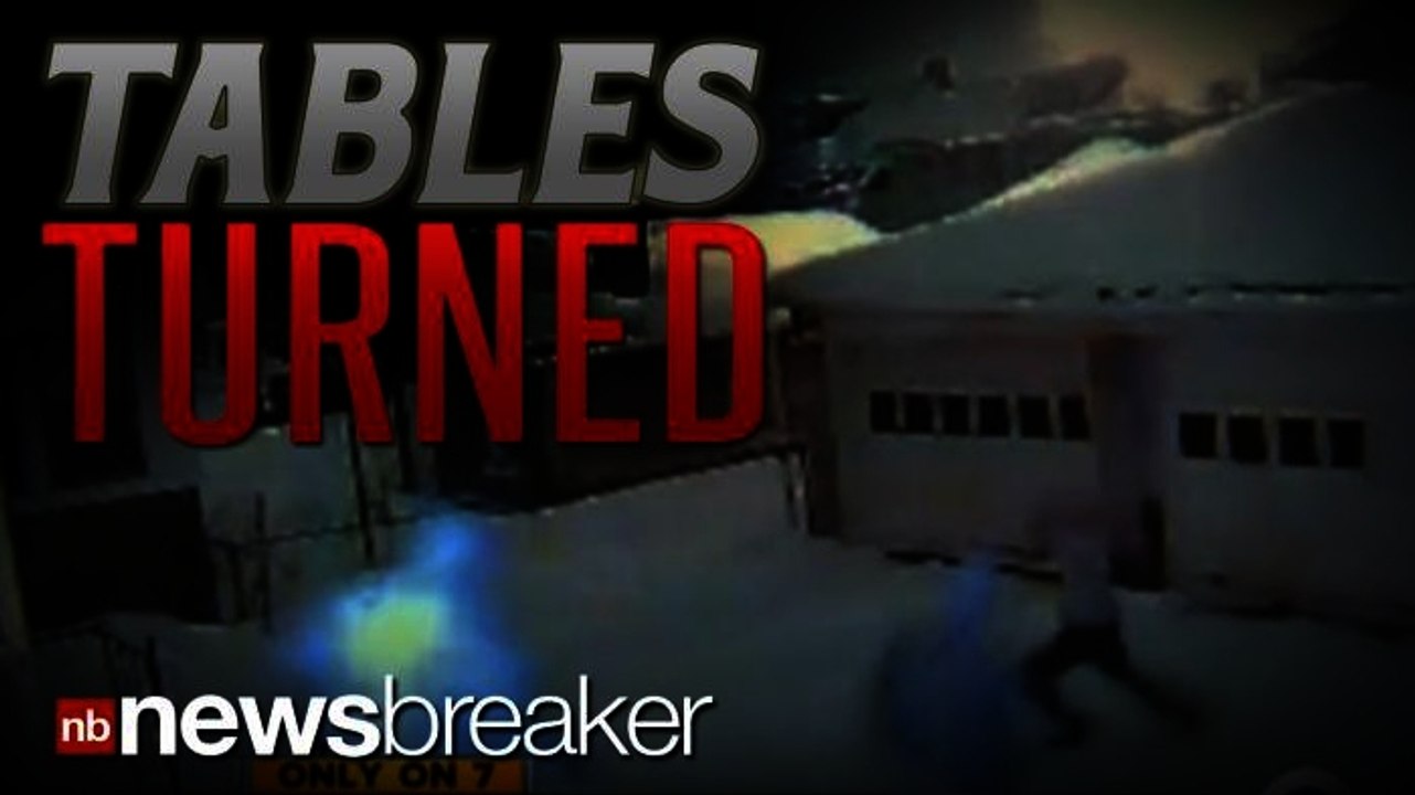 TABLES TURNED:  Surveillance Camera Captures Mother Shooting at Burglars from Inside Home