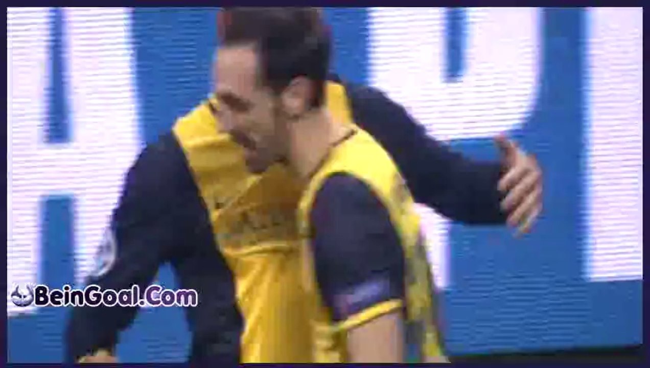 Goal Diego Costa - AC Milan 0-1 Atletico Madrid - 19-02-2014 Highlights