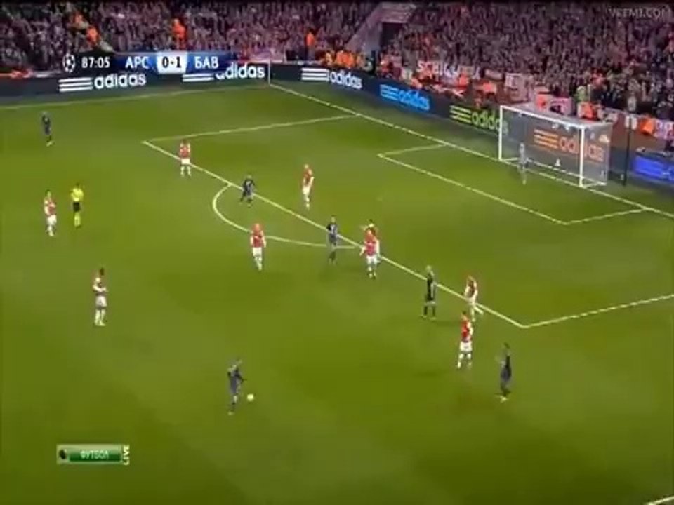 Thomas Müller Goal ~ Arsenal vs Bayern Munich 0-2 HD 19_02_2014