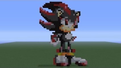 Minecraft Pixel Art: Shadow the Hedgehog Tutorial