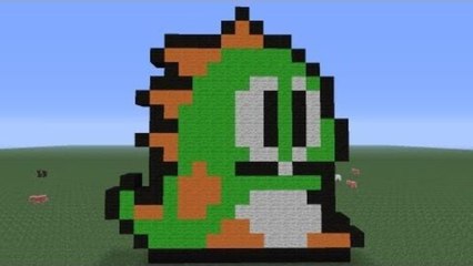 Minecraft Pixel Art: Bustamove Dragon Tutorial