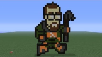 Minecraft Pixel Art: Gordan Freeman Tutorial