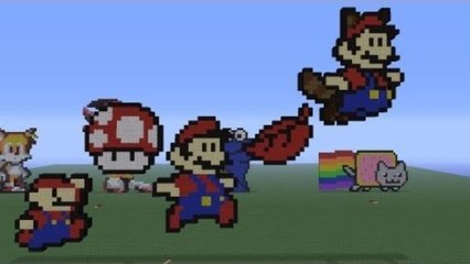 Minecraft Pixel Art: Mario Tutorials