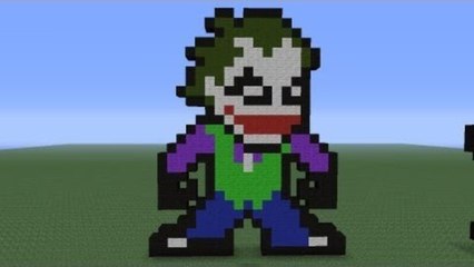 Minecraft Pixel Art: Joker Tutorial
