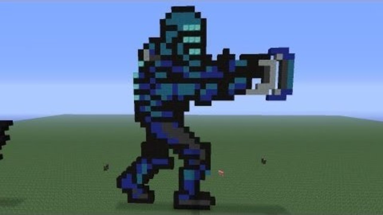 Minecraft Pixel Art: Dead Space Suit Tutorial