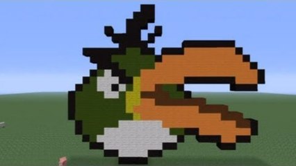 Minecraft Pixel Art: Boomerang Bird Tutorial