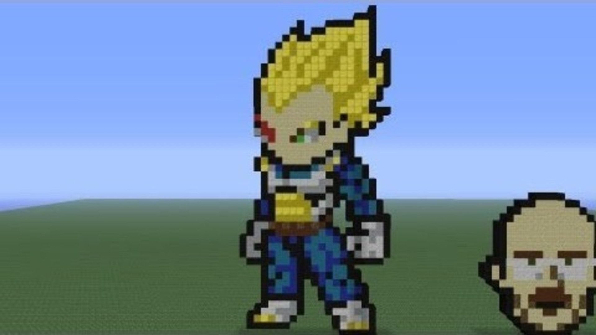 minecraft pixel art vegeta tutorial