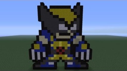 Minecraft Pixel Art: 8 Bit Wolverine Tutorial