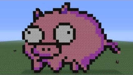 Minecraft Pixel Art: Piggy Tutorial