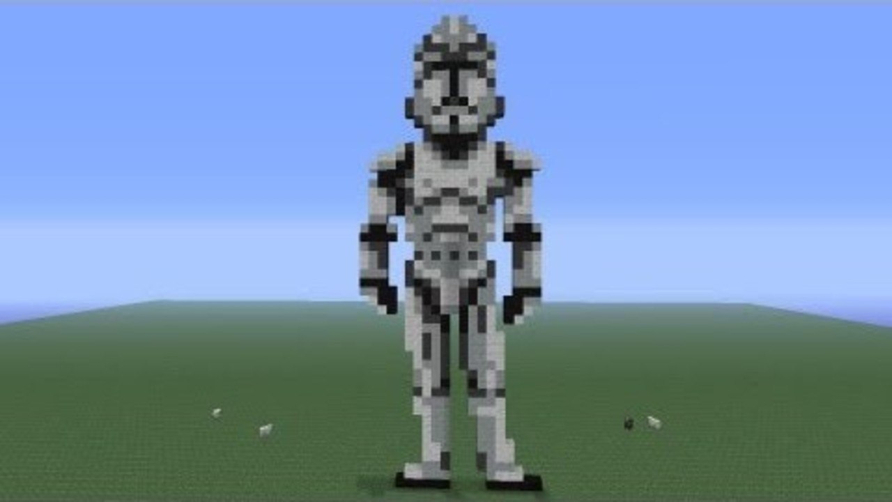 Minecraft Pixel Art: Storm Trooper Tutorial