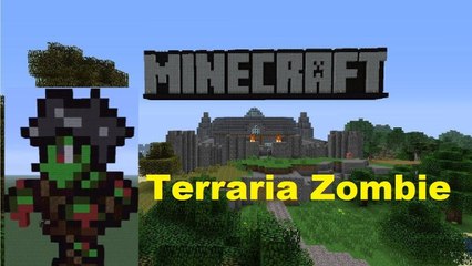 Minecraft Pixel Art: Terraria Zombie Tutorial
