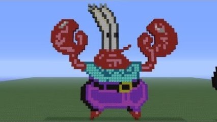 Minecraft Pixel Art: Mr. Krabs