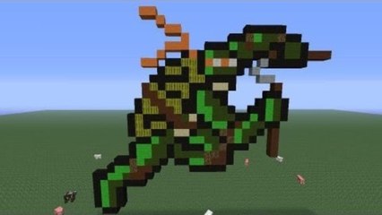 Minecraft Pixel Art: Michael Angelo Tutorial - TMNT