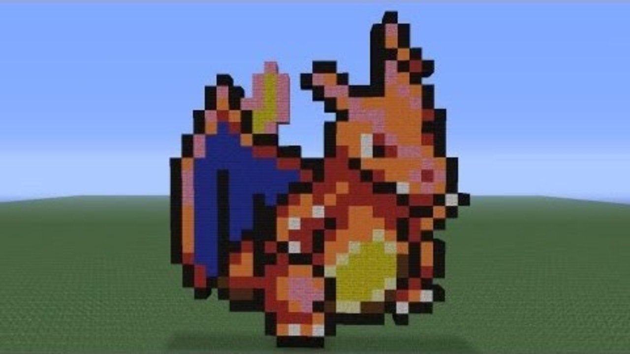 Minecraft Pixel Art Charizard Sprite Tutorial Video Dailymotion