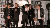 Brits Winners Room: One Direction rap on stage
