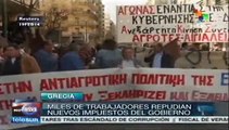 Trabajadores griegos marchan contra nuevos impuestos del gobierno