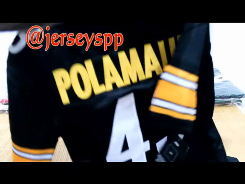 2012 Nike NFL Pittsburgh Steelers 43# Troy Polamalu Black Color Elite Jersey