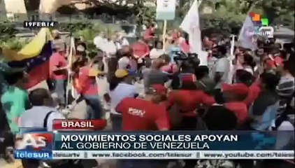 Brasileños expresan su respaldo al gobierno venezolano