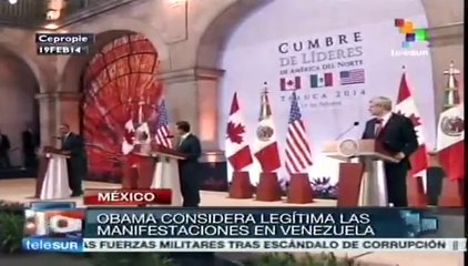 Obama reitera apoyo a grupos fascistas en Venezuela