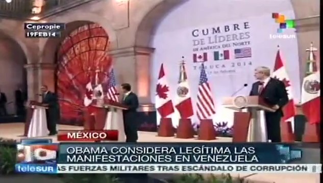 Obama reitera apoyo a grupos fascistas en Venezuela
