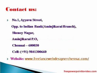 Freelance Web Designer Chennai