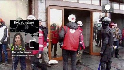 Confusión tras los primero enfrentamientos del jueves en Kiev