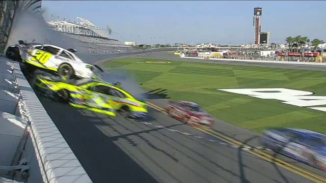 NASCAR Sprint Cup Daytona 500 2014 Practice Massive crash Kligerman