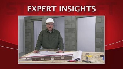 Steel frame installation in masonary construction