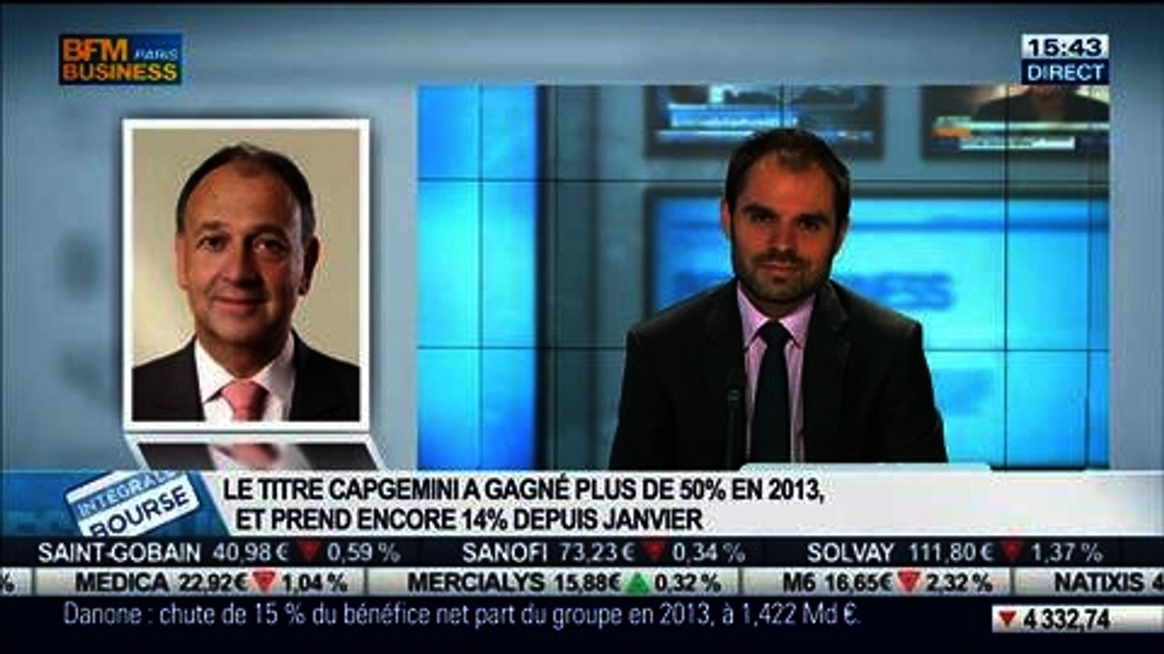 Des résultats 2013 supérieurs aux attentes pour Capgemini: Paul Hermelin, dans Intégrale Bourse – 20/02