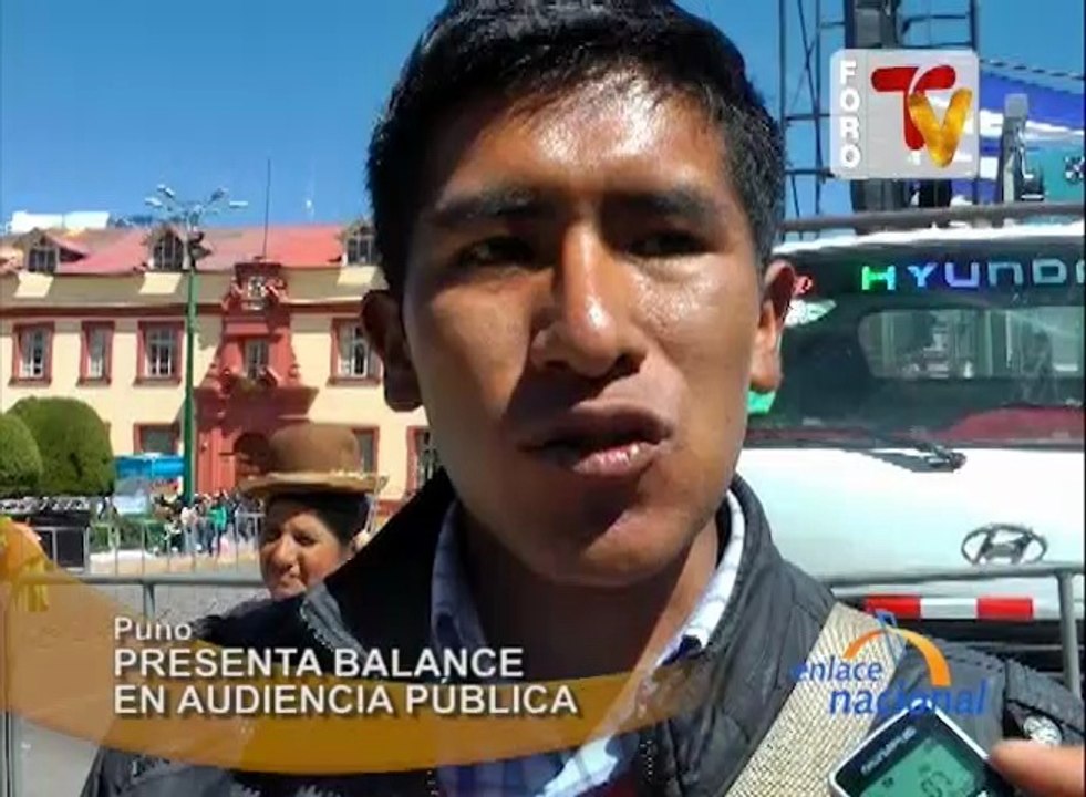 En Puno presidente regional Mauricio Rodríguez presentó en audiencia pública un balance de su gestión.