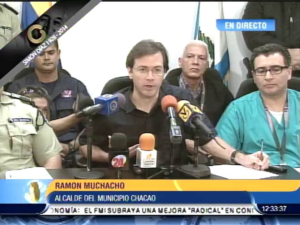 Ramón Muchacho: No hay reporte de heridos de balas en Chacao