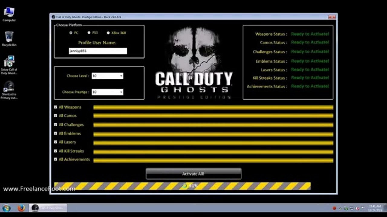 [HOT] Call of Duty Ghosts Prestige Hack AimBot [NEW UPDATE February 2014]