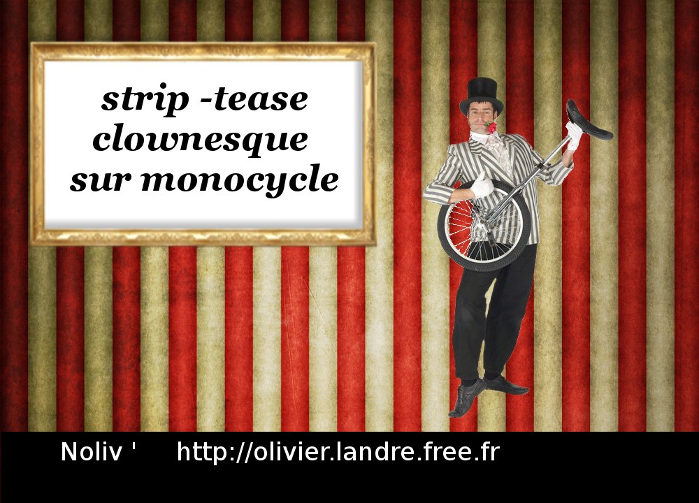 numero CLOWNESQUE DE MONOCYCLE
