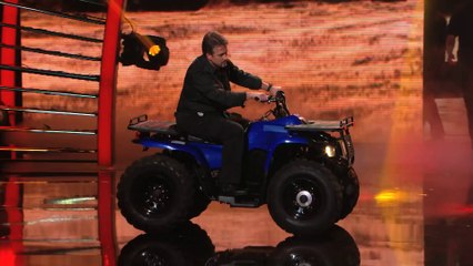 America's Got Talent 2013 - Season 8 - 020 - Brad Byers - Performer Lays on Bed of Nails While an ATV Runs Over Him
