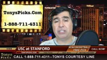 Stanford Cardinal vs. USC Trojans Pick Prediction NCAA College Basketball Odds Preview 2-20-2014