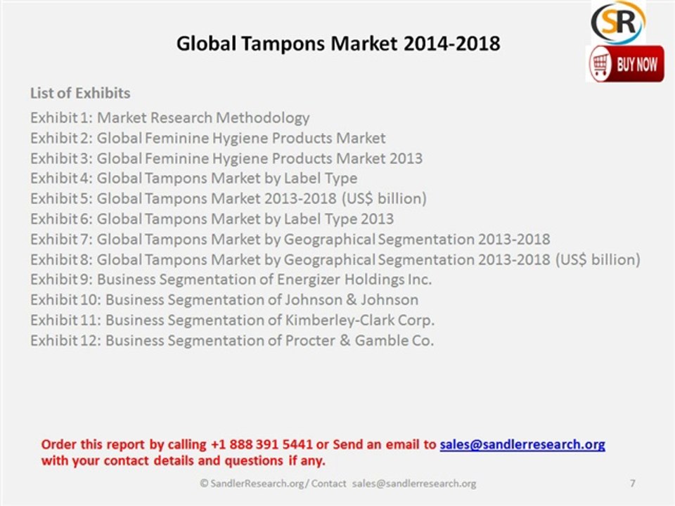 Global Tampons Market 2014-2018