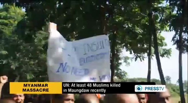 تحقيقات حول مذبحة مسلمين الروهنجيا في ميانمار-PressTV Myanmar probes Rohingya Muslim massacre