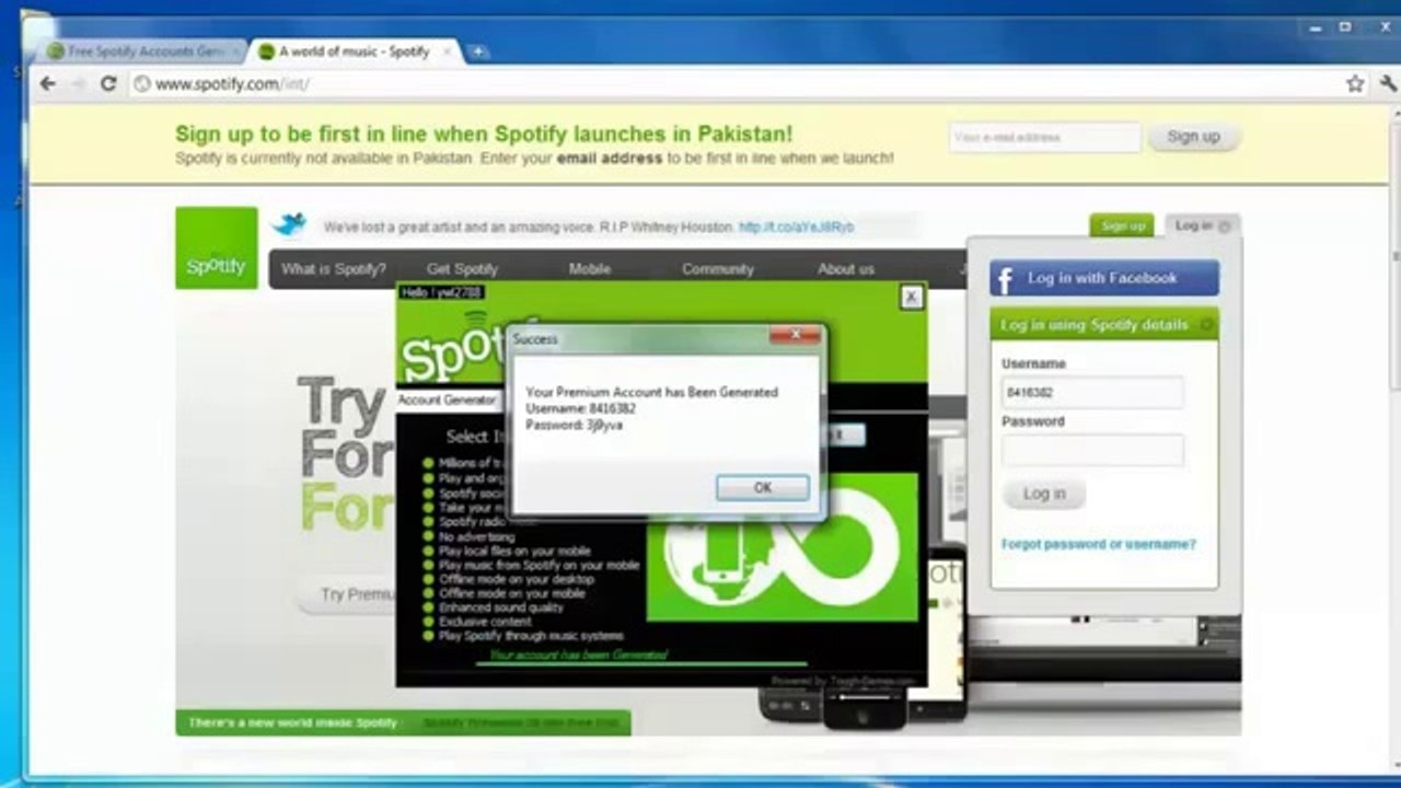 February 2014 Spotify Premium Code Generator Updated Version