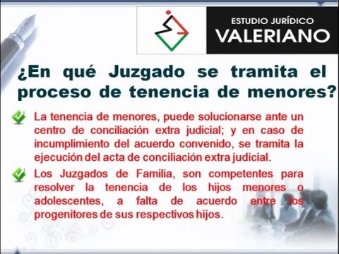 Estudio Juridico valeriano - Tenencia de Menores - Abogados - Derecho Familiar - Lima