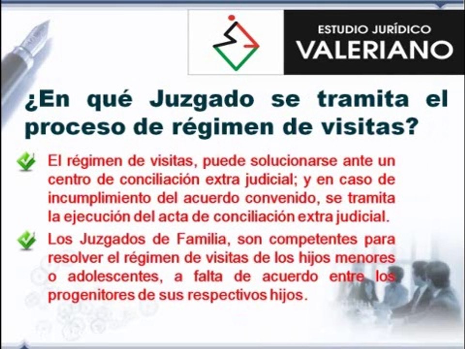 Estudio Juridico Valeriano - Regimen de Visitas - Abogados - Derecho de Familia