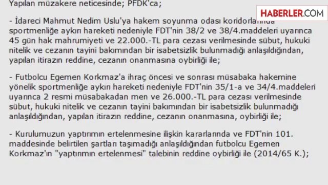 Tahkim Kurulu, Fenerbahçe'nin İtirazını Reddetti