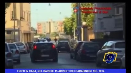 下载视频: Furti in casa, nel barese 15 arresti dei carabinieri nel 2014