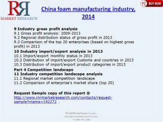 China Foam Manufacturing Industry 2014