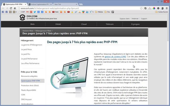 Augmenter la rapidité d'un serveur mutualisé OVH avec PHP-FPM