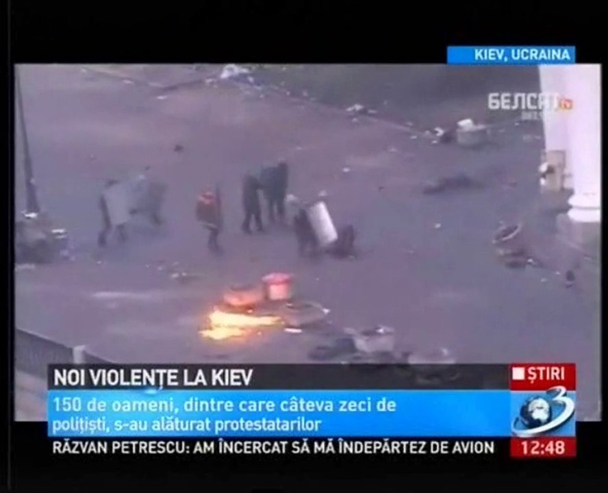 NOI VIOLENTE LA KIEV (UCRAINA) - macel pe strazi in timpul protestelor anti-Ianukovici