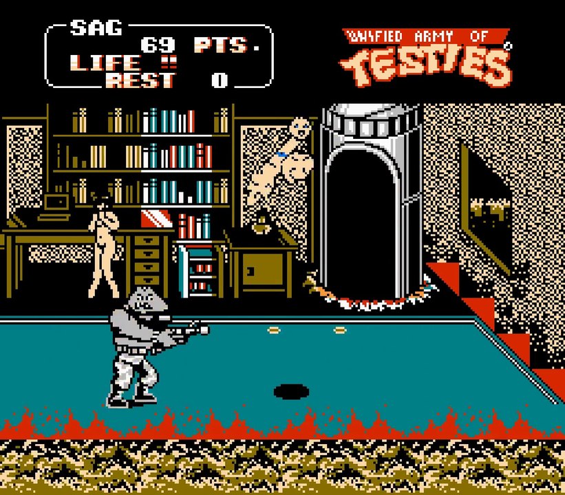 The Unified Army of Testes Vs The Nazi Unicorn Super Squad GamePlay [HD 1080p] (NES)