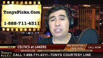 LA Lakers vs. Boston Celtics Pick Prediction NBA Pro Basketball Odds Preview 2-21-2014