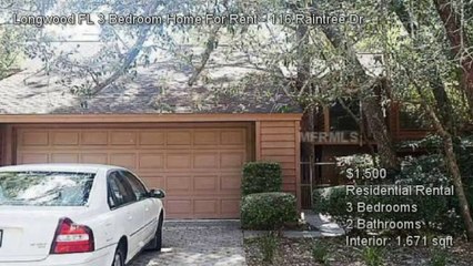 Longwood FL 3 Bedroom Home For Rent - 116 Raintree Dr