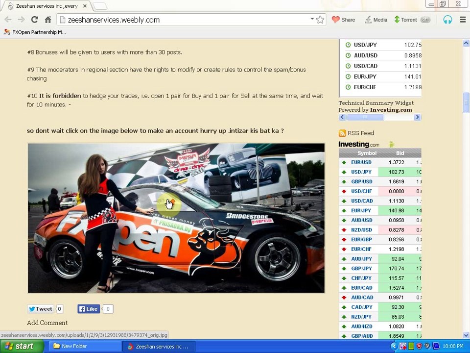 make money with fxopen forum  urdu tutoriel by zeeshan services inc
